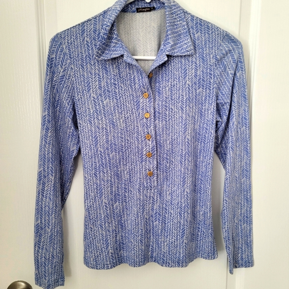 J.McLaughlin Womens long sleeve Jersey Blouse size XS